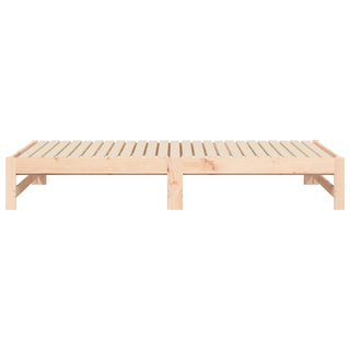 vidaXL Pull-out Day Bed 2x(75x190) cm Solid Wood Pine - Giant Lobelia