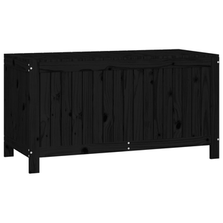 vidaXL Garden Storage Box Black 121x55x64 cm Solid Wood Pine - Giant Lobelia