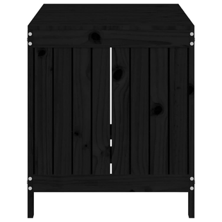 vidaXL Garden Storage Box Black 121x55x64 cm Solid Wood Pine - Giant Lobelia