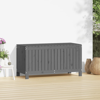 vidaXL Garden Storage Box Grey 115x49x60 cm Solid Wood Pine - Giant Lobelia