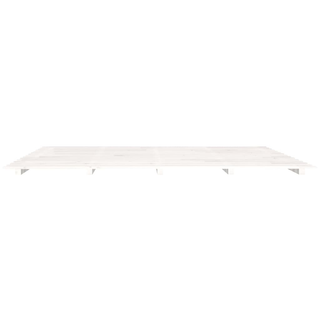 Bed Frame White 180x200 cm 6FT Super King Solid Wood Pine - Giant Lobelia