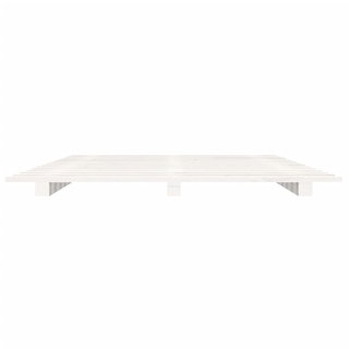 Bed Frame White 120x200 cm Solid Wood Pine - Giant Lobelia