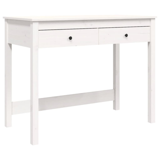 vidaXL Desk with Drawers White 100x50x78 cm Solid Wood Pine - Giant Lobelia