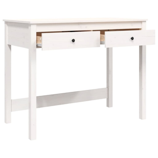 vidaXL Desk with Drawers White 100x50x78 cm Solid Wood Pine - Giant Lobelia