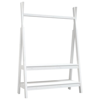 vidaXL Clothes Rack White 100x45.5x150 cm Solid Wood Pine - Giant Lobelia