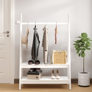 vidaXL Clothes Rack White 100x45.5x150 cm Solid Wood Pine - Giant Lobelia