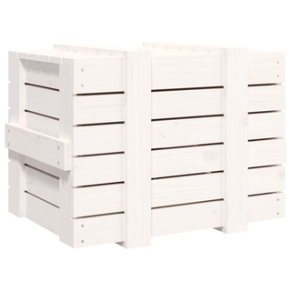 vidaXL Storage Box White 58x40.5x42 cm Solid Wood Pine - Giant Lobelia