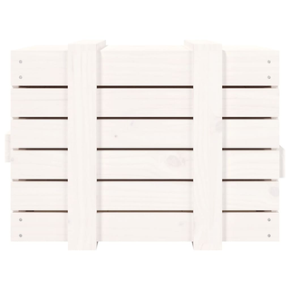 vidaXL Storage Box White 58x40.5x42 cm Solid Wood Pine - Giant Lobelia