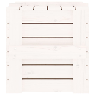 vidaXL Storage Box White 58x40.5x42 cm Solid Wood Pine - Giant Lobelia