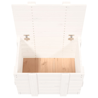 vidaXL Storage Box White 58x40.5x42 cm Solid Wood Pine - Giant Lobelia