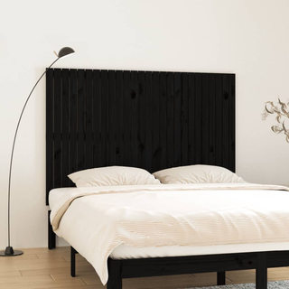 vidaXL Wall Headboard Black 166x3x110 cm Solid Wood Pine - Giant Lobelia