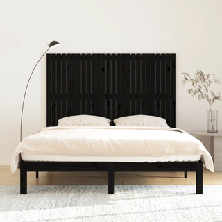 vidaXL Wall Headboard Black 166x3x110 cm Solid Wood Pine - Giant Lobelia