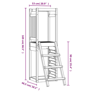 Outdoor Playset 53x46.5x169 cm Solid Wood Douglas - Giant Lobelia