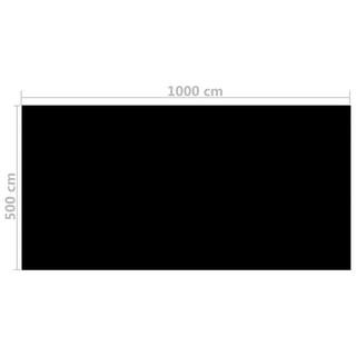 Floating Rectangular PE Solar Pool Film 10 x 5 m Black - Giant Lobelia