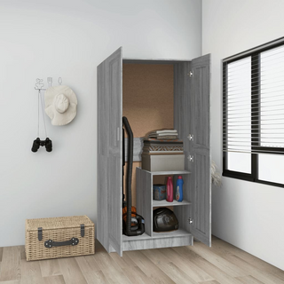 vidaXL Wardrobe Grey Sonoma 82.5x51.5x180 cm Engineered Wood - Giant Lobelia