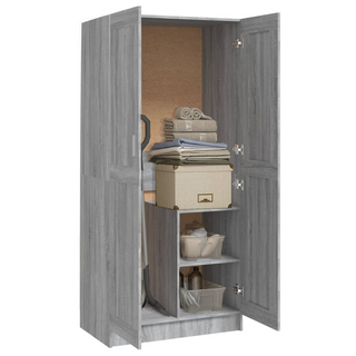 vidaXL Wardrobe Grey Sonoma 82.5x51.5x180 cm Engineered Wood - Giant Lobelia