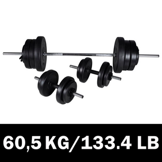 Barbell + 2 Dumbbell Set 60.5kg - Giant Lobelia