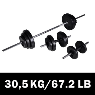 Barbell +2 Dumbbell Set 30.5kg - Giant Lobelia