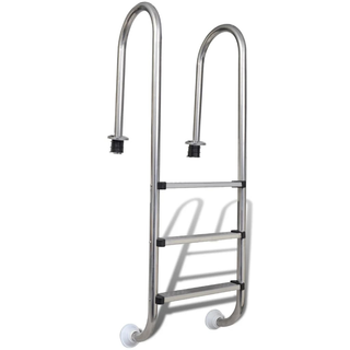 vidaXL Pool Ladder 3 Steps Stainless Steel 304 120 cm - Giant Lobelia