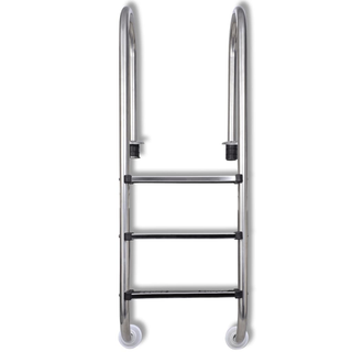 vidaXL Pool Ladder 3 Steps Stainless Steel 304 120 cm - Giant Lobelia