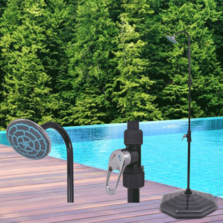 vidaXL Solar Shower 20 L Aluminium HDPE - Giant Lobelia