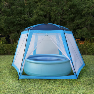 vidaXL Pool Tent Fabric 660x580x250 cm Blue - Giant Lobelia