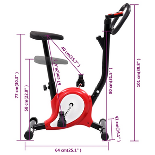 vidaXL Exercise Bike with Belt Resistance Red - Giant Lobelia