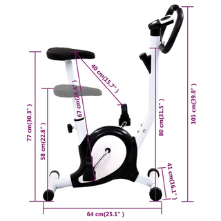 vidaXL Exercise Bike with Belt Resistance Black - Giant Lobelia