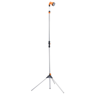 vidaXL Garden Shower with Tripod 221 cm Aluminium - Giant Lobelia