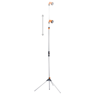 vidaXL Garden Shower with Tripod 221 cm Aluminium - Giant Lobelia