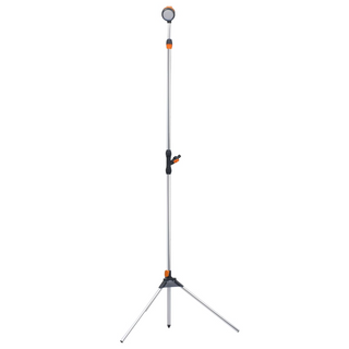 vidaXL Garden Shower with Tripod 221 cm Aluminium - Giant Lobelia