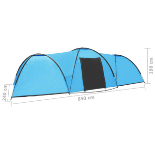 Camping Igloo Tent 650x240x190 cm 8 Person Blue - Giant Lobelia