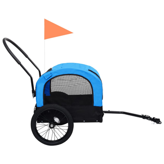 2-in-1 Pet Bike Trailer & Jogging Stroller Blue and Black - Giant Lobelia