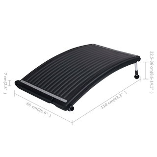 vidaXL Curved Pool Solar Heating Panel 110x65 cm - Giant Lobelia