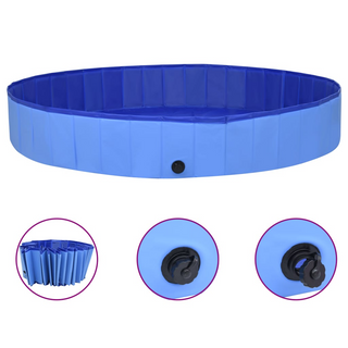 Foldable Dog Swimming Pool Blue 300x40 cm PVC - Giant Lobelia