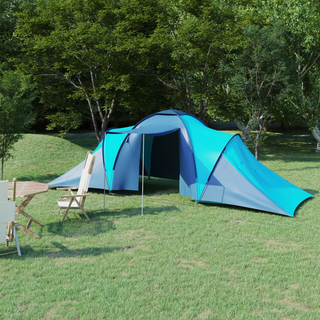 Camping Tent 6 Persons Blue and Light Blue - Giant Lobelia