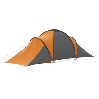 Camping Tent 6 Persons Grey and Orange - Giant Lobelia