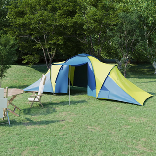 Camping Tent 6 Persons Blue and Yellow - Giant Lobelia