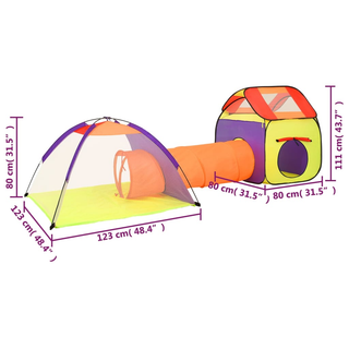 vidaXL Children Play Tent Multicolour 338x123x111 cm - Giant Lobelia