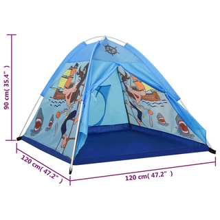 vidaXL Children Play Tent Blue 120x120x90 cm - Giant Lobelia