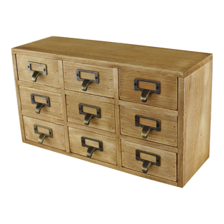 9 Drawer Triple Level Small Storage Unit, Trinket Drawers - Giant Lobelia