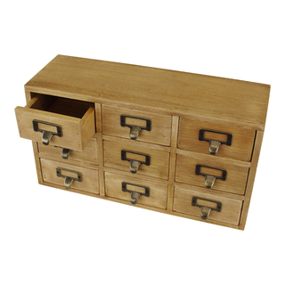 9 Drawer Triple Level Small Storage Unit, Trinket Drawers - Giant Lobelia