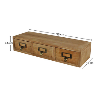 3 Drawer Single Level Small Storage Unit, Trinket Drawers - Giant Lobelia