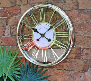 Large Silver Wall Clock 45cm - Giant Lobelia