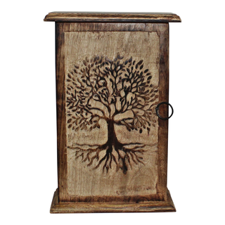 Tree of Life Hand Carved Key Box - Giant Lobelia