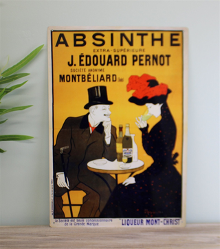 Vintage Metal Sign - Retro Advertising - Absinthe - Giant Lobelia