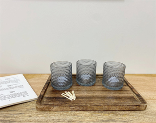 Set Of Three Synergy Tea Light Holders - Giant Lobelia