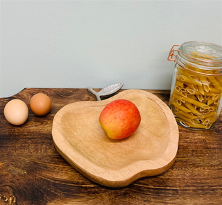 Wooden Apple Designed Tray with Silver Leaf - Small - Giant Lobelia