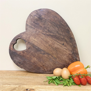 Heart Shaped Wooden Chopping Board 40cm - Giant Lobelia