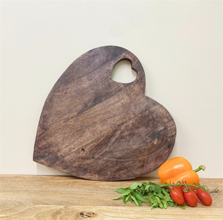 Heart Shaped Wooden Chopping Board 40cm - Giant Lobelia